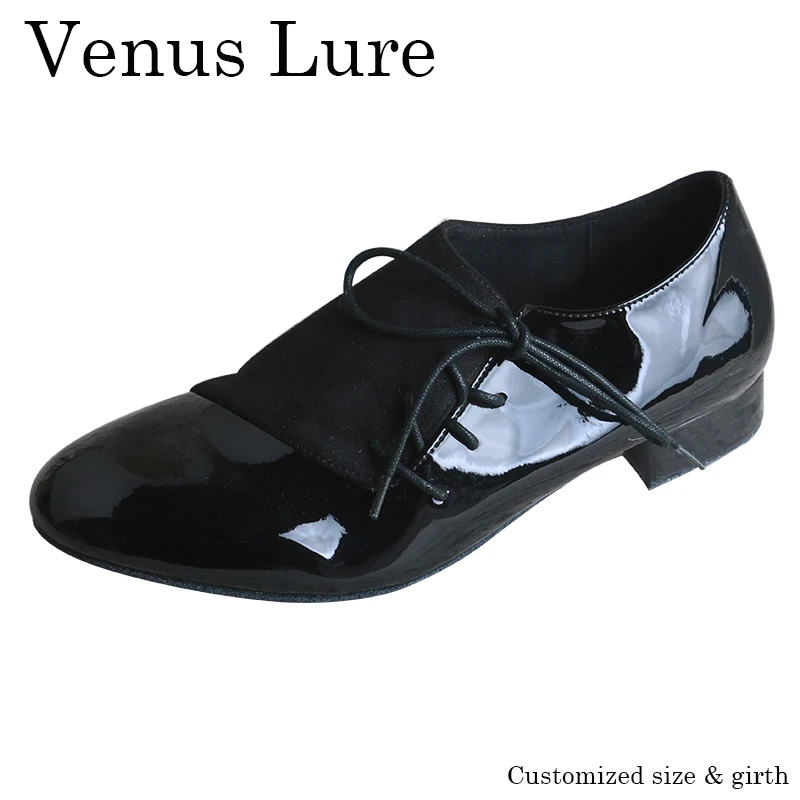 Turnschuhe moderne Tanz schuhe für Männer Latin Tango Ballsaal Schuhe Leder Wildleder weiche Sohle Mann Tanz schuhe schwarz