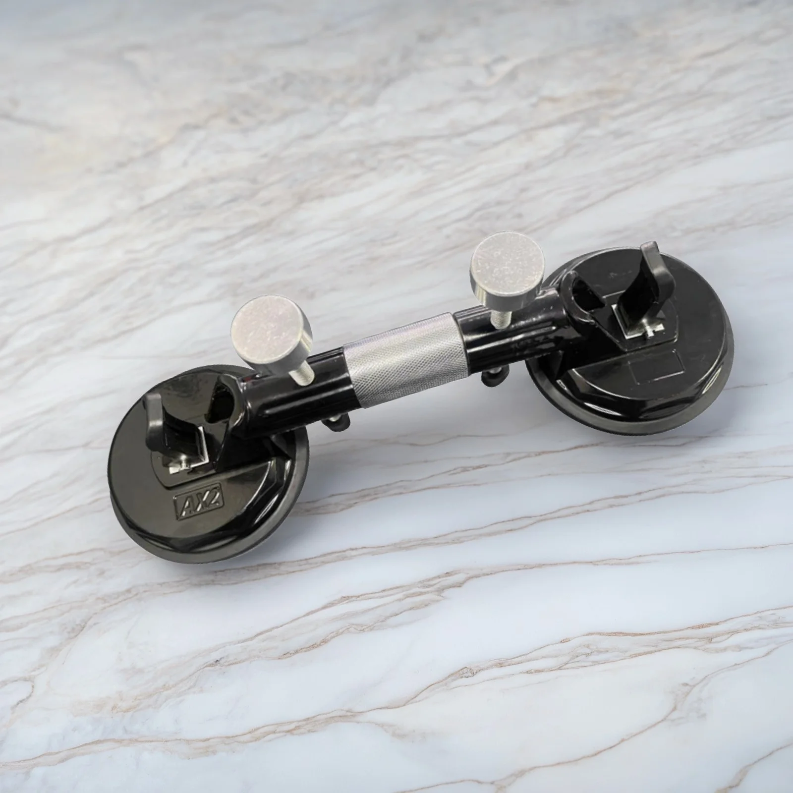 Ventosa per sollevatore a ventosa in vetro per maniglia per pavimenti in piastrelle, doppie ventose con gomma plastica ad alta resistenza