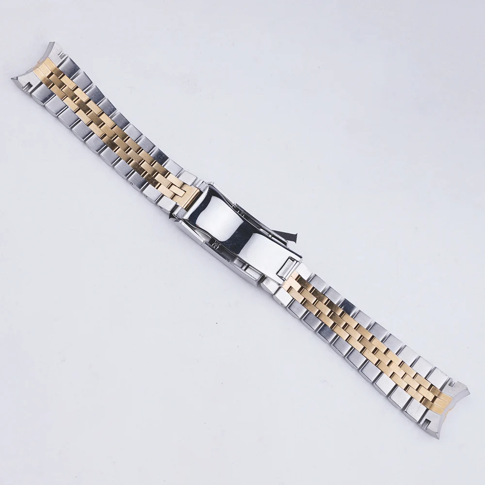 Imagem -03 - Pulseira de Relógio de Substituição em Bracelete Fecho Oyster para Rolex Gmt Master ii Prata e Ouro Jubilee 20 mm Aço Inoxidável