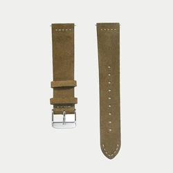 20 mm 22mm Genuine Vintage Suede Leather Watch Strap Band