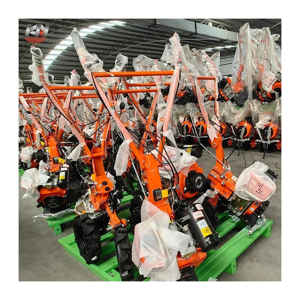 Agricultural Farm Engine Cultivators Machine Price / Hand Micro Garden Walking Wheel Tractor Mini Rotary Power Tiller