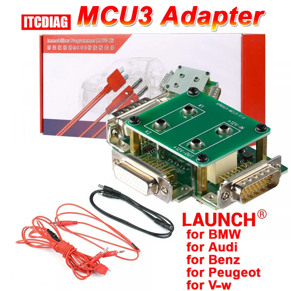 

Launch GIII X431 MCU3 Adapter MCU 3 for X-PROG3 Key Programming for Mercedes/Benz All Keys Lost Kit Anti-theft Adapter ECU TCU