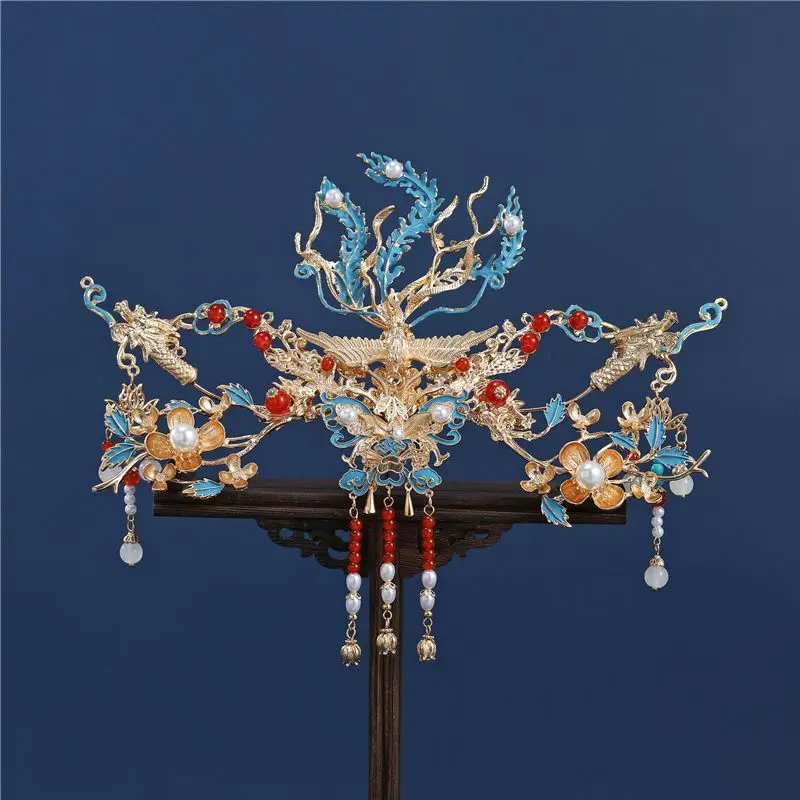 Antique Step Shake Dafa Crown Ancient Costery New Chinese Cheongsam Headwear Female Super Immortal Travel Accessories Headwear