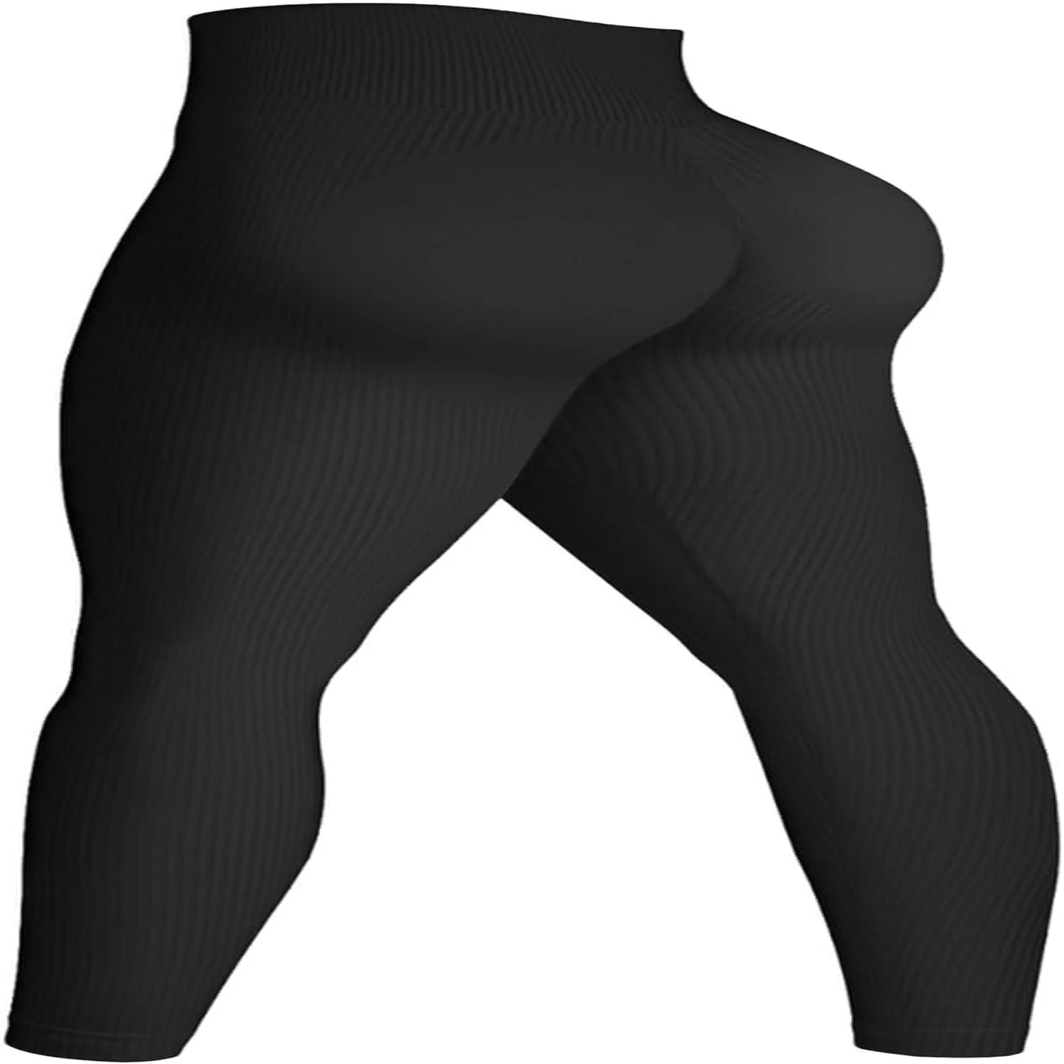 シームレスなリブバットリフティングヨガパンツ-自慢のワークアウトのための女性用スクランチジムレギンス