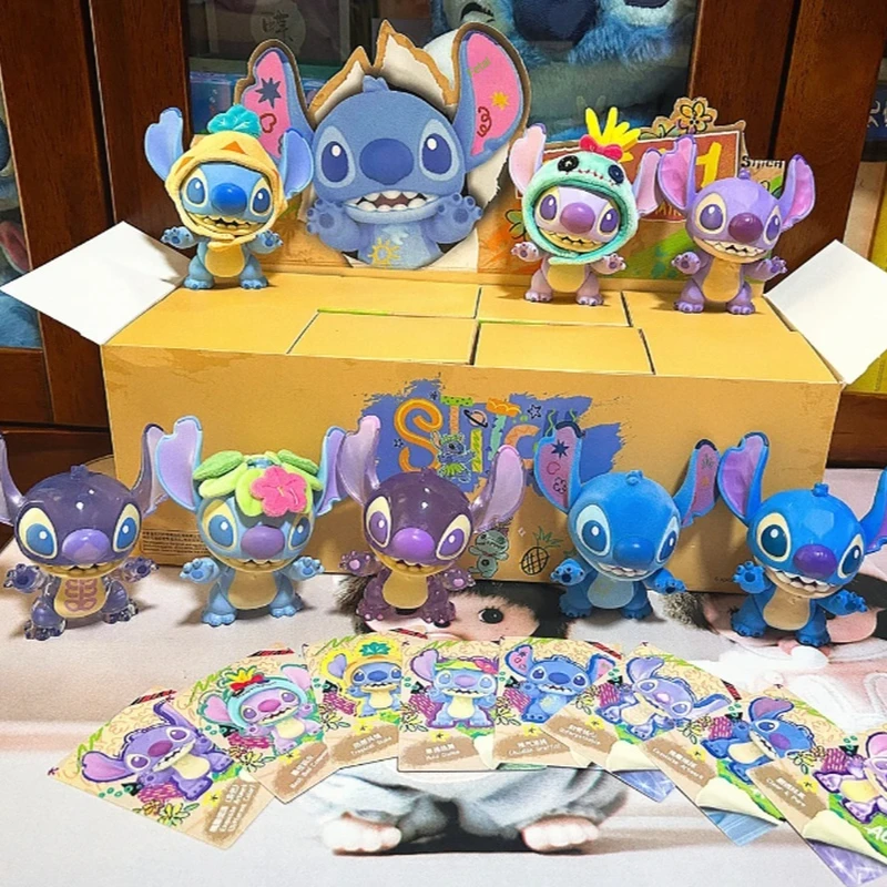 Oryginalna figurka Stitch Cool Transformation Series Blind Box Action Figure Cute Anime Ornament Surprise Mystery Box Kid Customized Gift