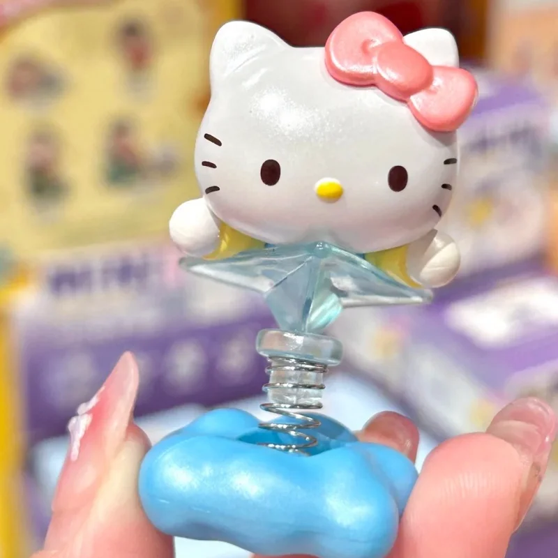 18szt Miniso Sanrio Dream Shaking Series Kuromi Cinnamoroll Pom Pom Purin Hellokitty Melody Little Twin Star Figurka anime Zabawka