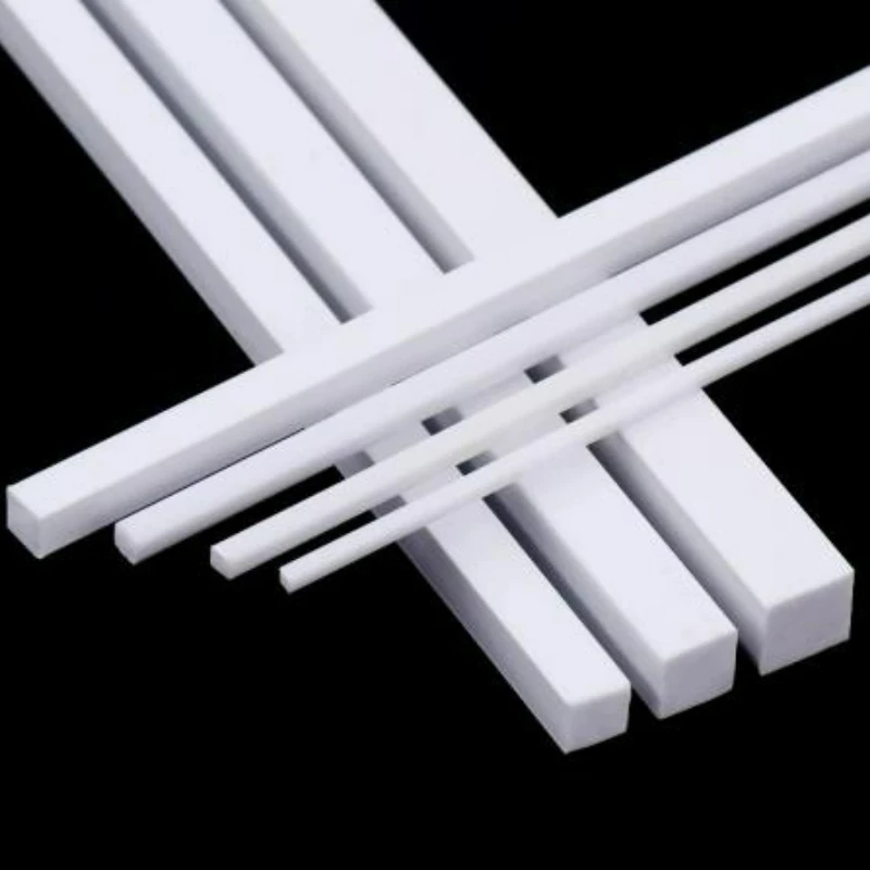 2~50pcs ABS White Square Plastic Rod Stick for Architecture Model Making Model Material DIY Accessories Size 0.5x0.5mm-10x10mm