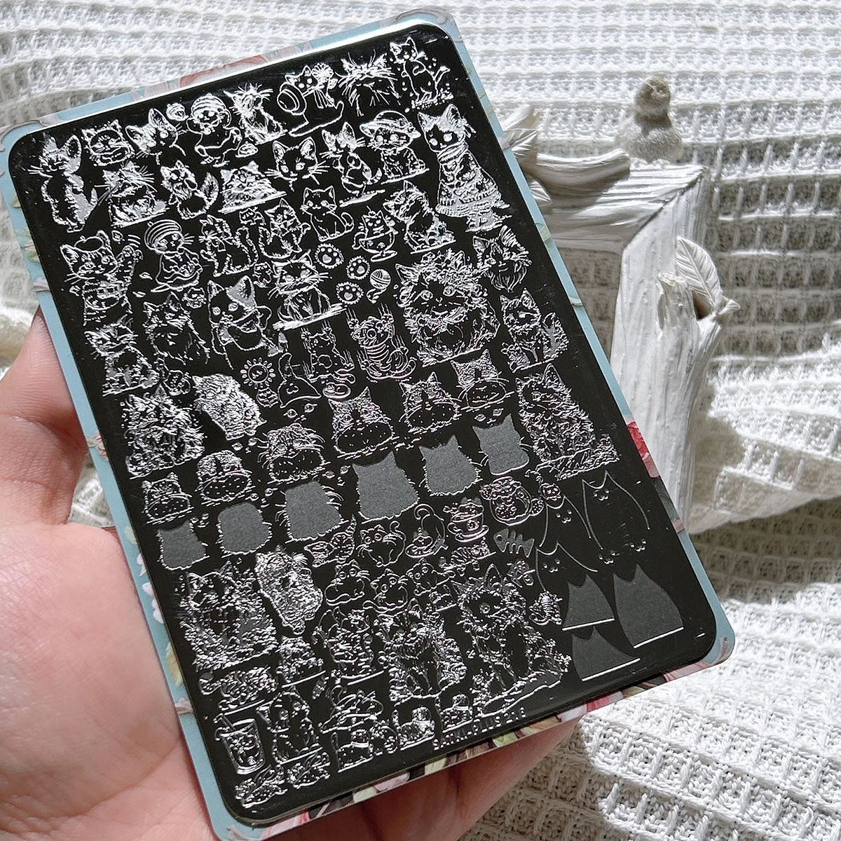 

Nail Art Stamping Plate, Stamping Steel Plate, Beginner-Friendly No-Painting Nail Decoration Template, Cute Kitten Pet Cat Nail Decoration Stamping Mold, New Try, New Method, Lazy Person Quick Nail Art Silicone Stamp Tool