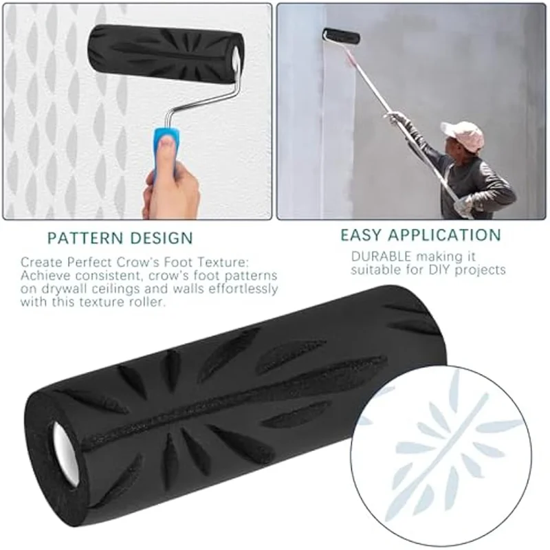 

A25F-Валик с текстурой гипсокартона, валики для краски для создания декоративных текстуров на потолках и стенх, Текстурированный малярный валик для Drywa