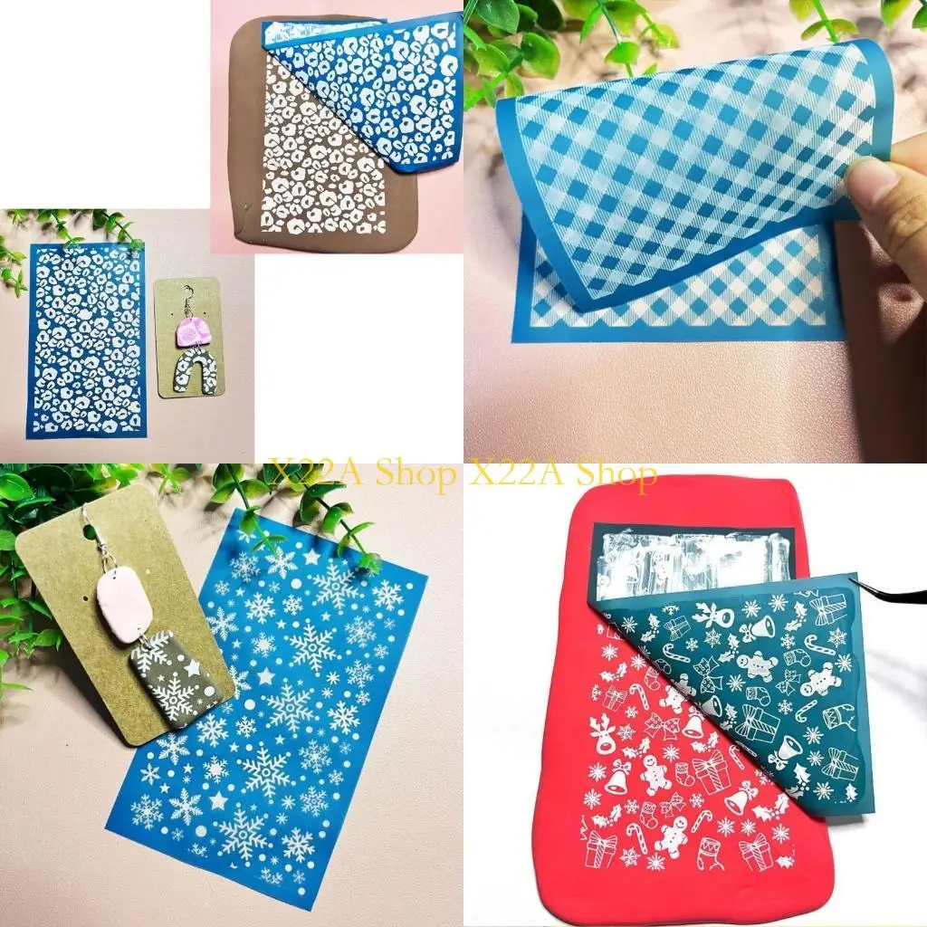 unique-screen-printing-template-with-scraper-clay-earrings-decorative-screen-printing