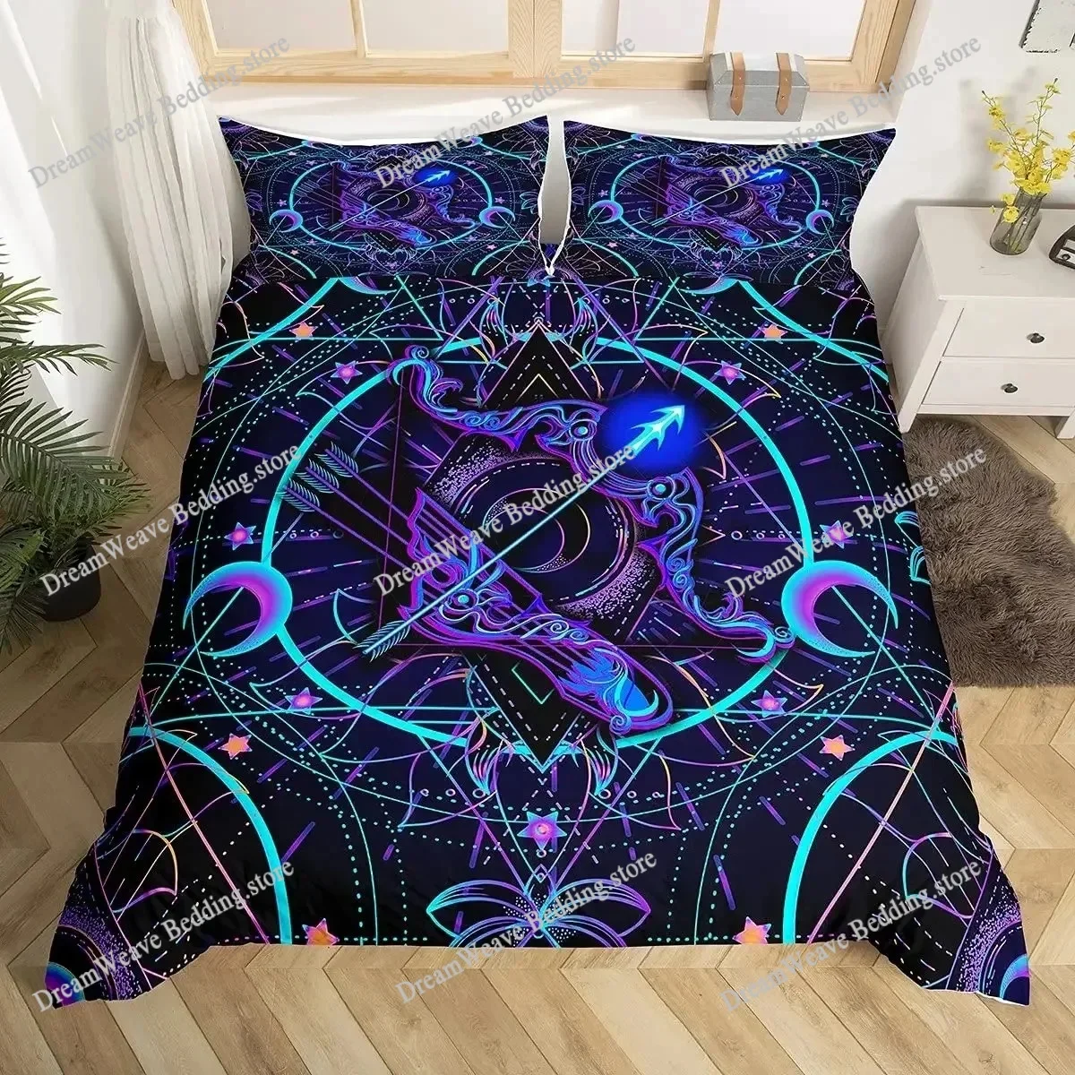 3D Print Constellation Horoscope Bedding Set Duvet Cover Bed Set Quilt Cover Pillowcase Comforter King Queen Size Boys Adult9639