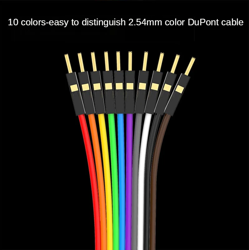 Pure Copper Dupont Cable 10P Thick 28core Copper Male To Female Male-to-male Electronic Wire Pinhole Dupont Cable Gold Plating