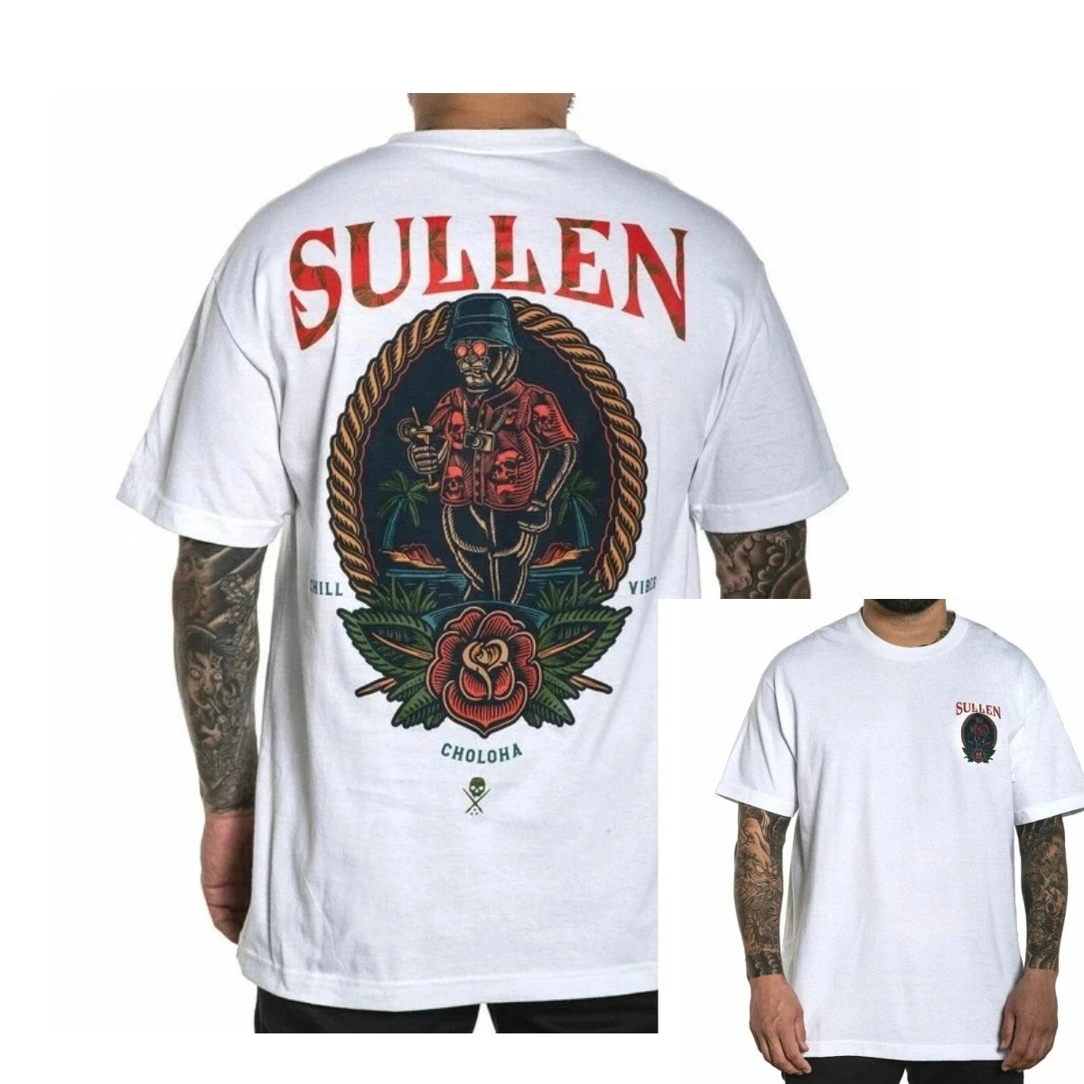 Sullen Art Tattoo Art Trendy Clothing Casual T-Shirt Men's and Women's Luxury Brand Top