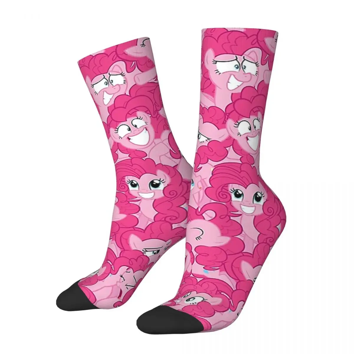 

Pinkie Pie Mess Socks Harajuku High Quality Stockings All Season Long Socks Accessories for Unisex Christmas Gifts