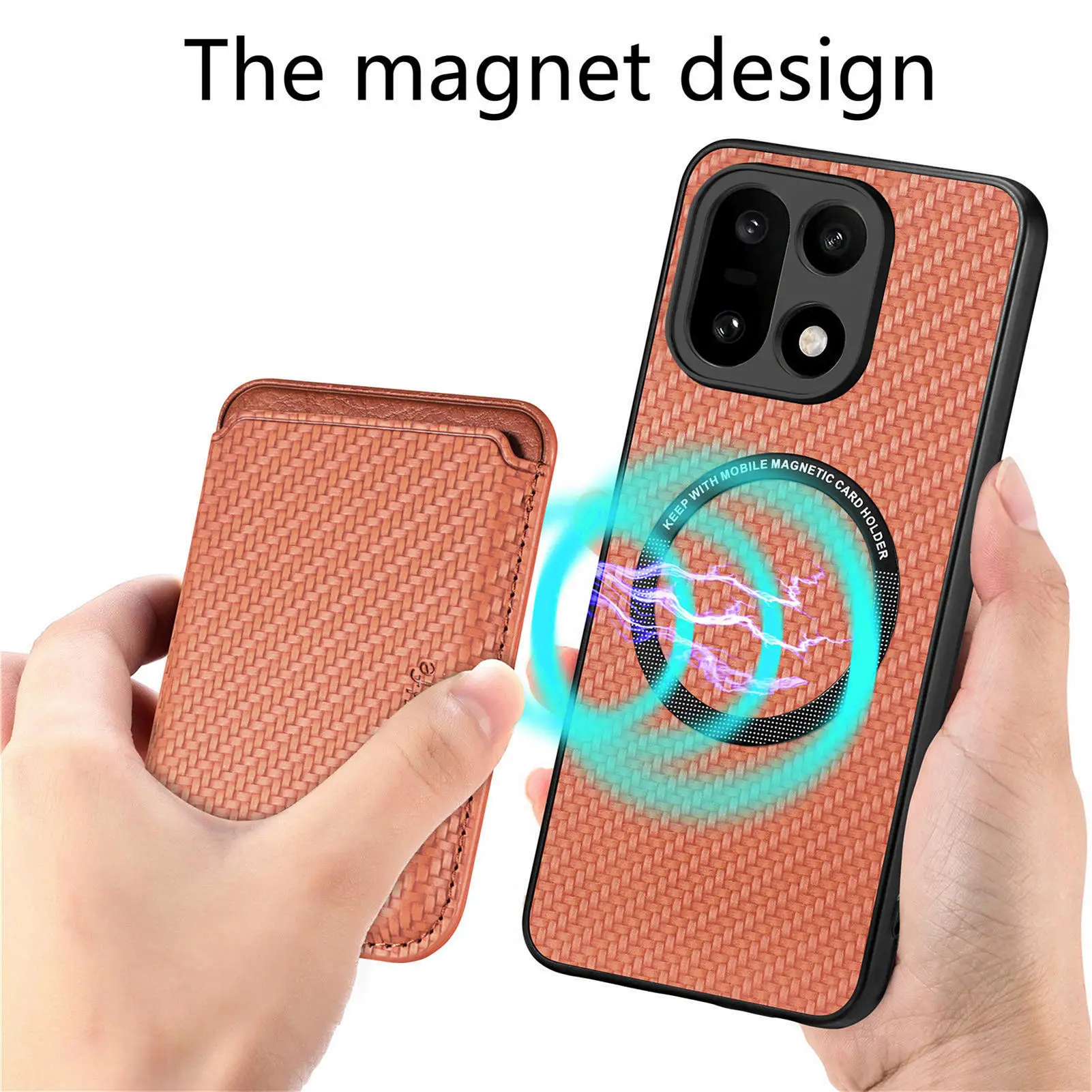 For Magsafe 2 IN 1 Wallet Card Holder Cover For OnePlus 15 oneplus15 Wireless Charger Magnetic Case Shockproof Cover Accessories