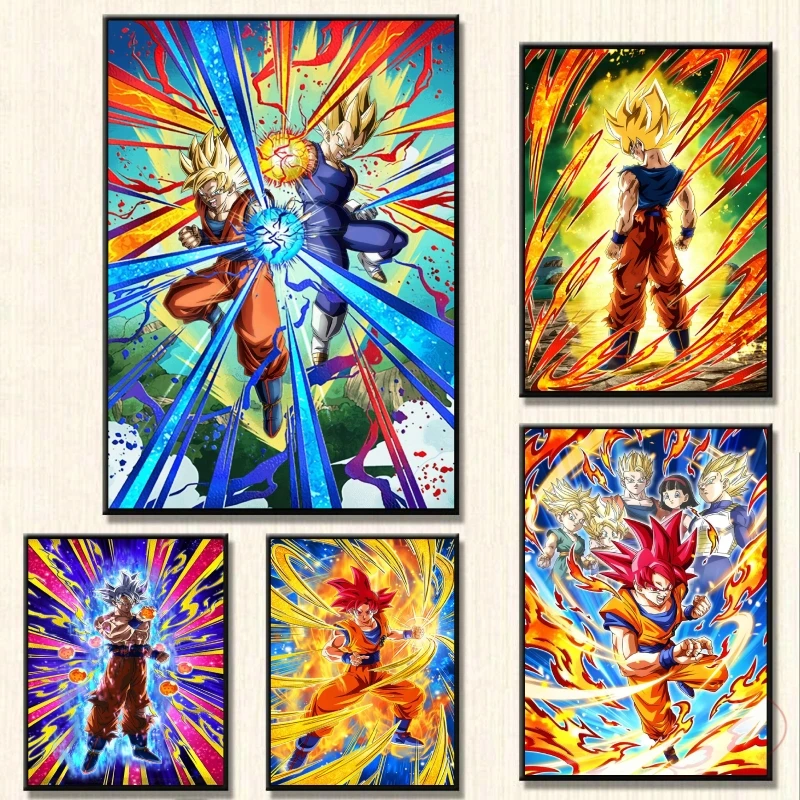 

Canvas Posters Dragon Ball Goku Picture Hd Print Art Prints Wall Stickers Gifts Kid Action Figures Decoration Paintings Hanging