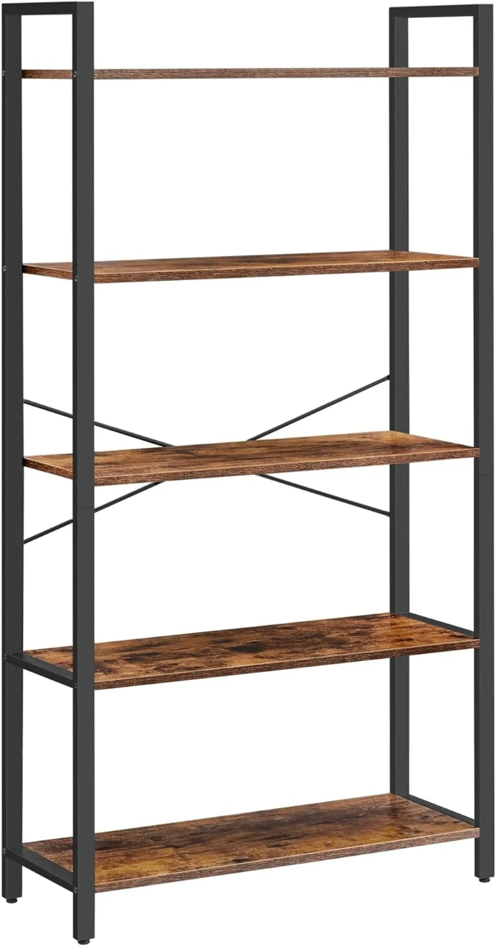 

VASAGLE 5-Tier Tall Bookshelf, Bookcase with Steel Frame, Book Shelf for Living Room, Home Office, Study, 11.8 X 31.5 X 60.6 In