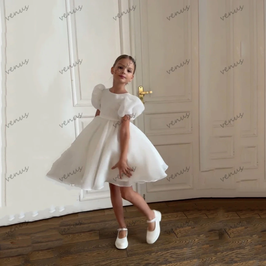 

Beautiful Ball Flower Girl Dresses فساتين للمناسبات الخاصة Simple Knee-Length Princess Birthday Dress Customized فساتين سهرة