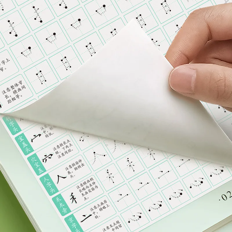 Picture 5: Dot Matrix Pen Control Training Book Kids Writing Stickers Stroke Order Practice Copybook for Primary Students Concentration