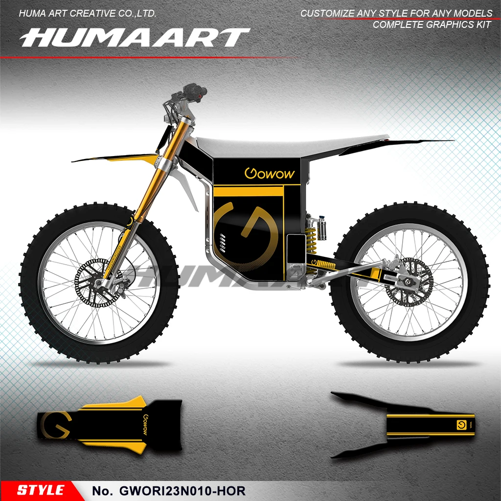 

HUMAART Restyle Graphics Wrap Sticker for Gowow Alpha / ORI Dirt eBike Modified, GWORI23N010-HOR