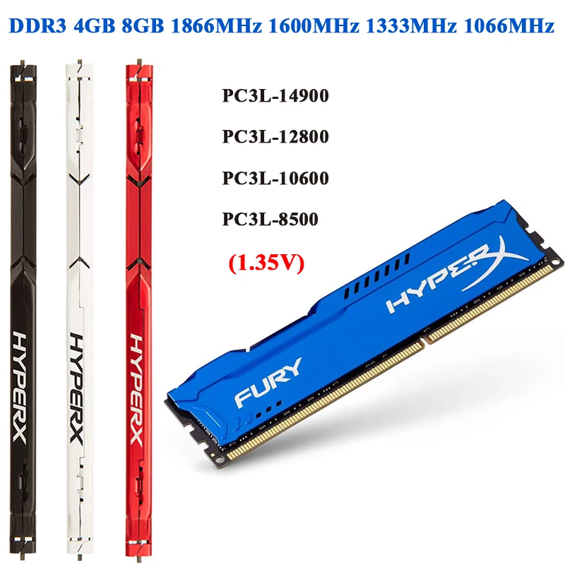 

Memoria RAM DDR3L 8GB 4GB 1866MHz 1600MHz 1333MHz Desktop Memory 240Pins PC3L-12800 14900 DIMM 1.35V DDR3L RAM Memory Module