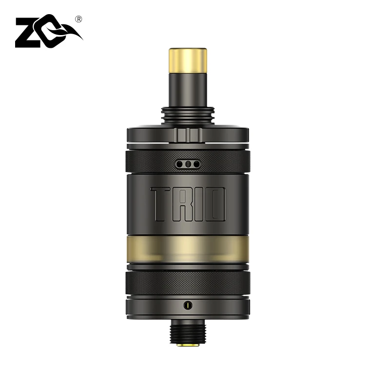Originale ZQ Trio RTA Tank MTL & DTL atomizzatore 3ml capacità Single Coil RTA vaporizzatore 3 controllo del flusso d'aria 22mm diametro E sigarette