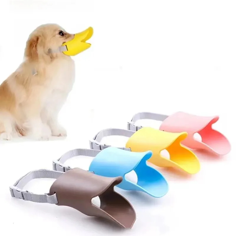 Pet Anti-bite duck mouth mask anti-barking mask Silicone masks can be used for small and medium-sized dogs to prevent barking