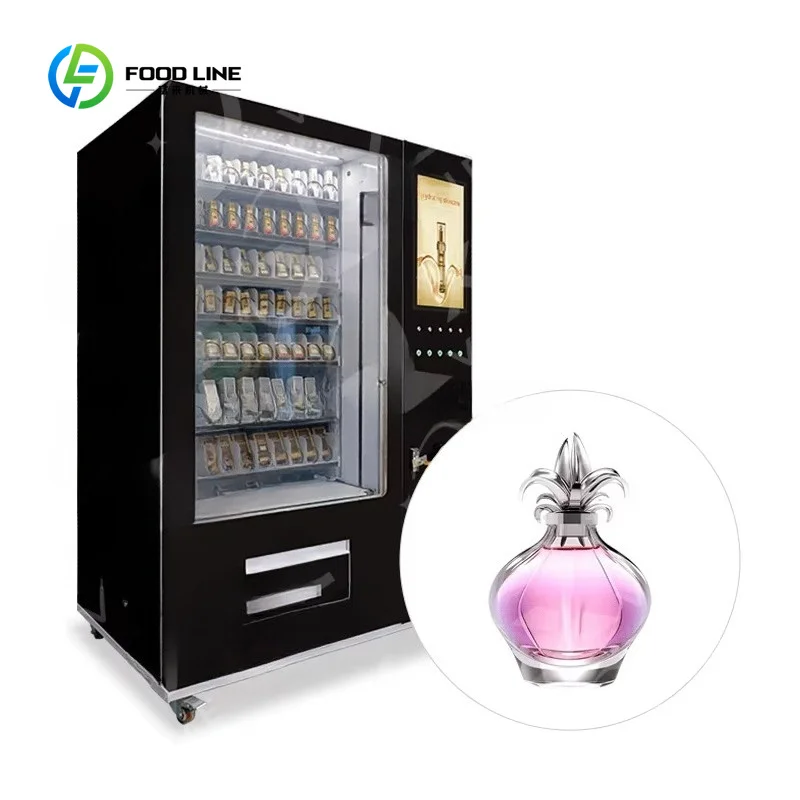 Geïndividualiseerde cosmetica sample parfum 10 flesjes spray en verkoop parfum automaat met creditcard, munt en contant geld betalingssysteem