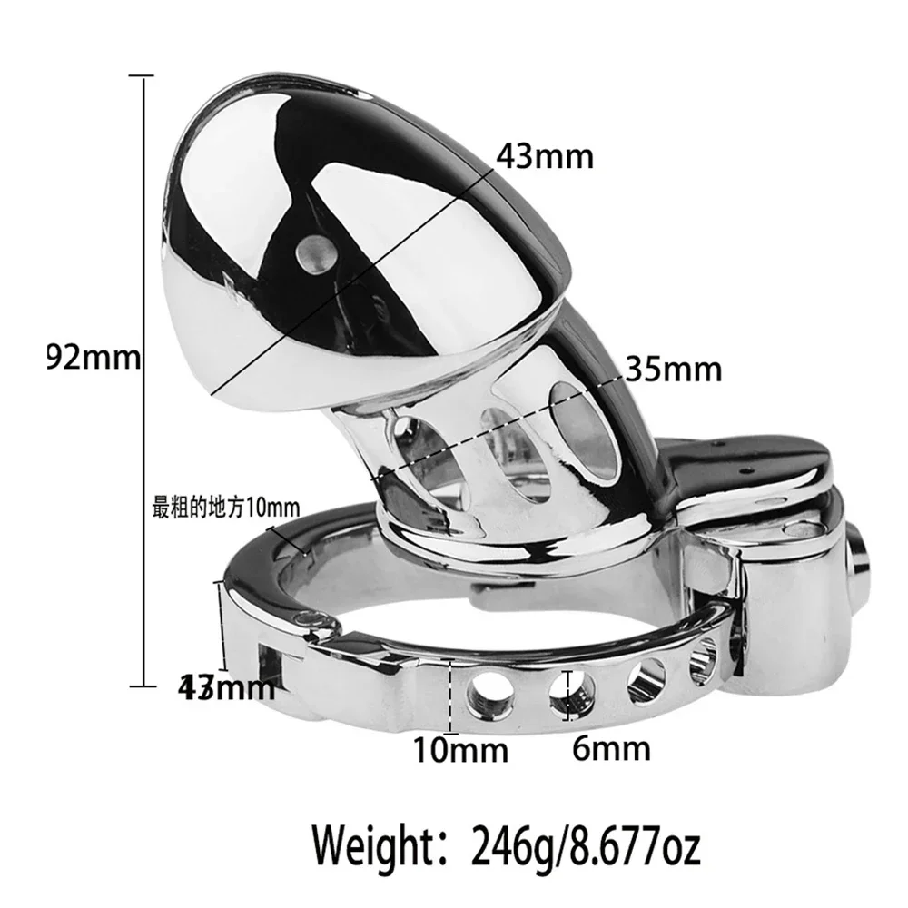 2024 NEW Male Chastity Device Penis Ring Size Adjustable Metal Cock Cage Sex Toys for Men Penis Urethral Lock Adult Game