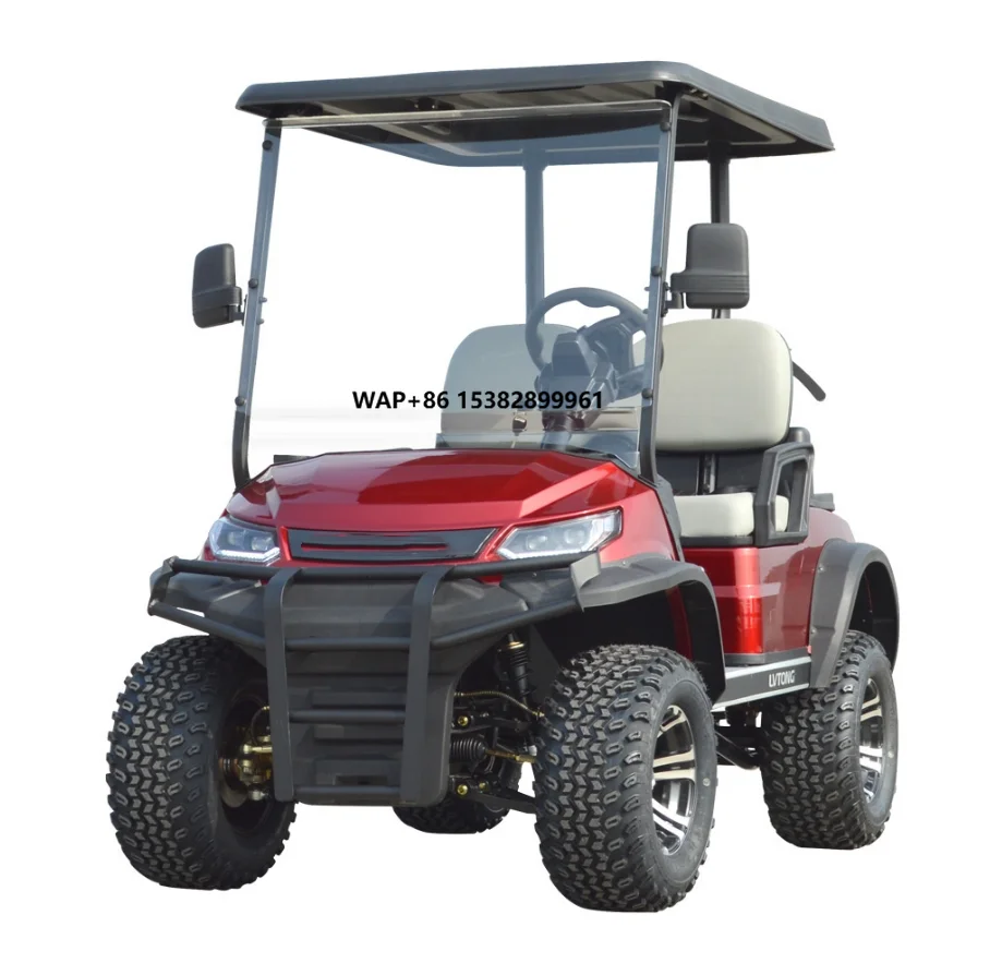 A827 Electric 2 Seater Golf Cart with 12 inch Wheel Aluminum Rim Touch Screen