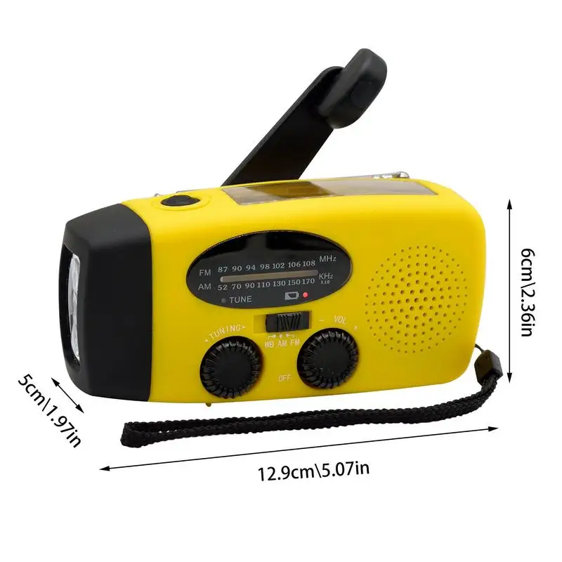 Emergency Weather Radio Emergency Weather Radio Survival Portable Radio SOS Alarm AM/FM LED Flashlight for Outdoor Emergency