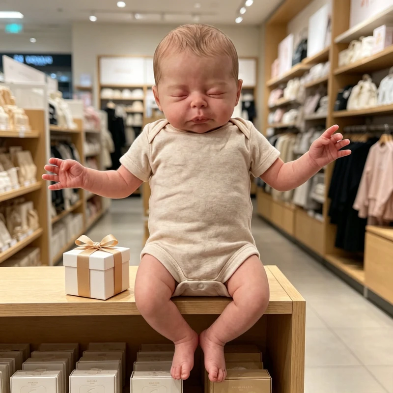 

48cm Silicone Baby Doll Christopher Newborn Sleeping Baby Hand Detailed Painting 3D Skin Reborn Boy