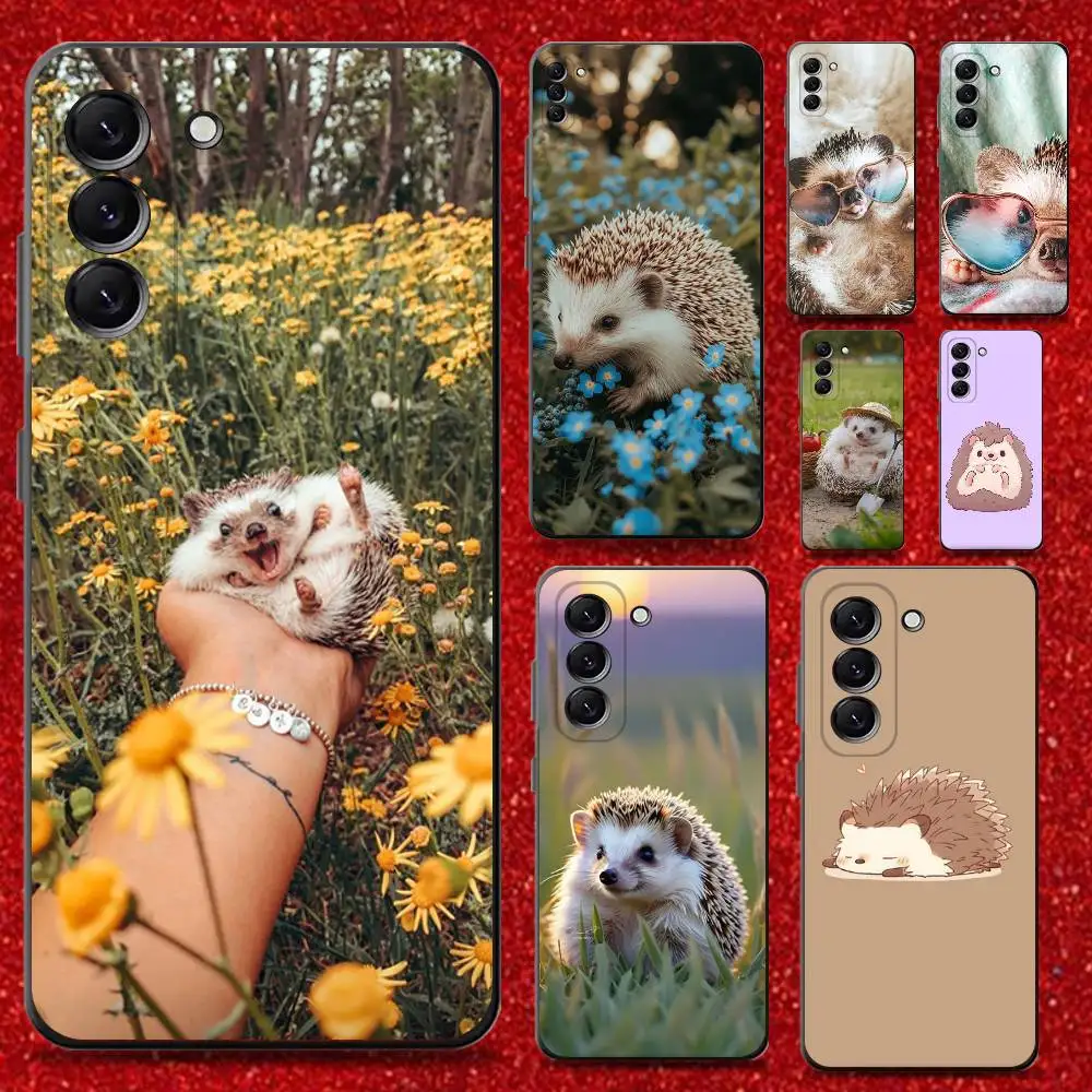 

Cute Animal Hedgehog Phone Case For Samsung Galaxy A13,A21s,A22,A31,A32,A52,A53,A71,A80,Soft Black Shell