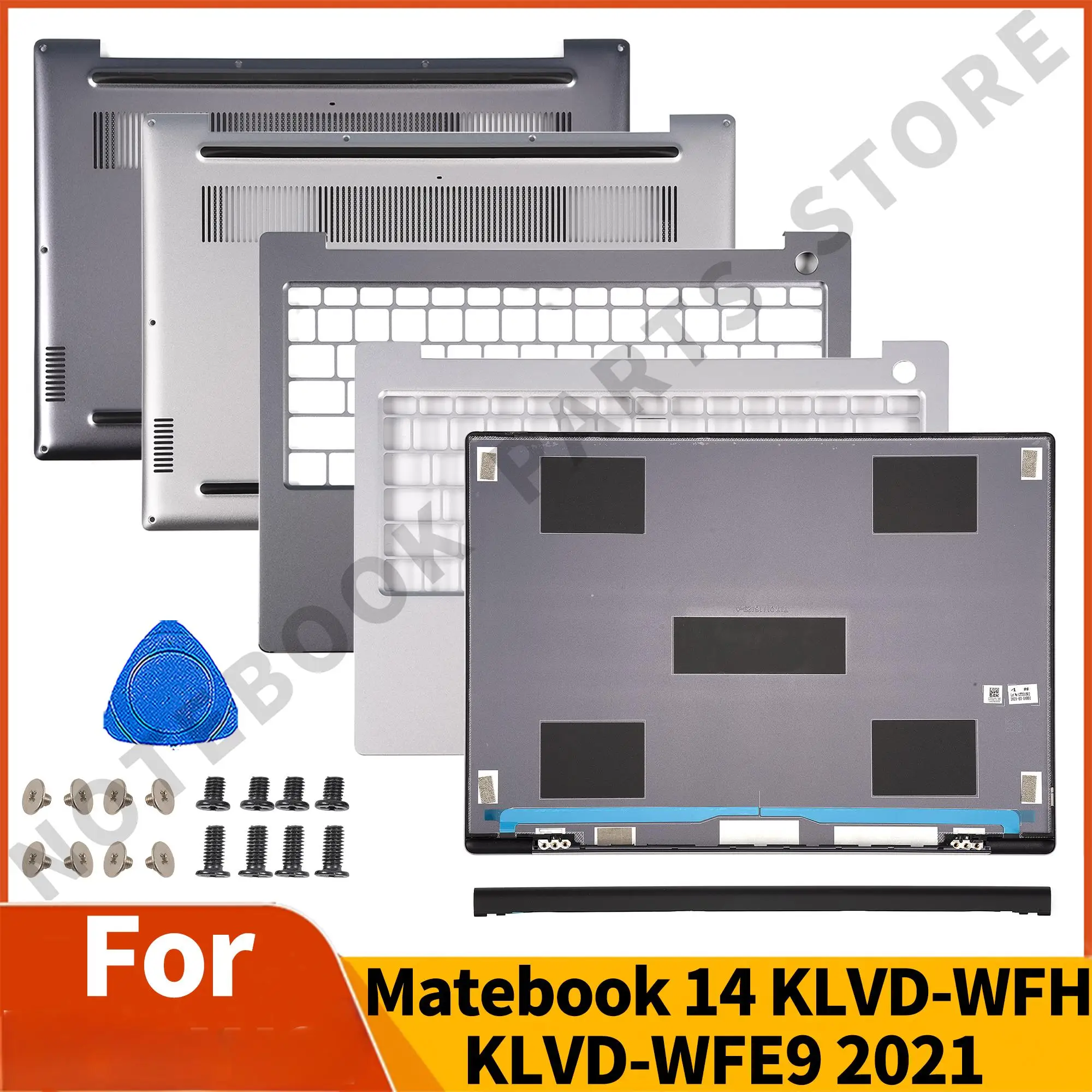 

New Origi For Matebook 14 KLVD-WFH9 KLVD-WFE9 2021 KLVF-16 2022 LCD Back Cover Palmrest Bottom HingeCover Replace