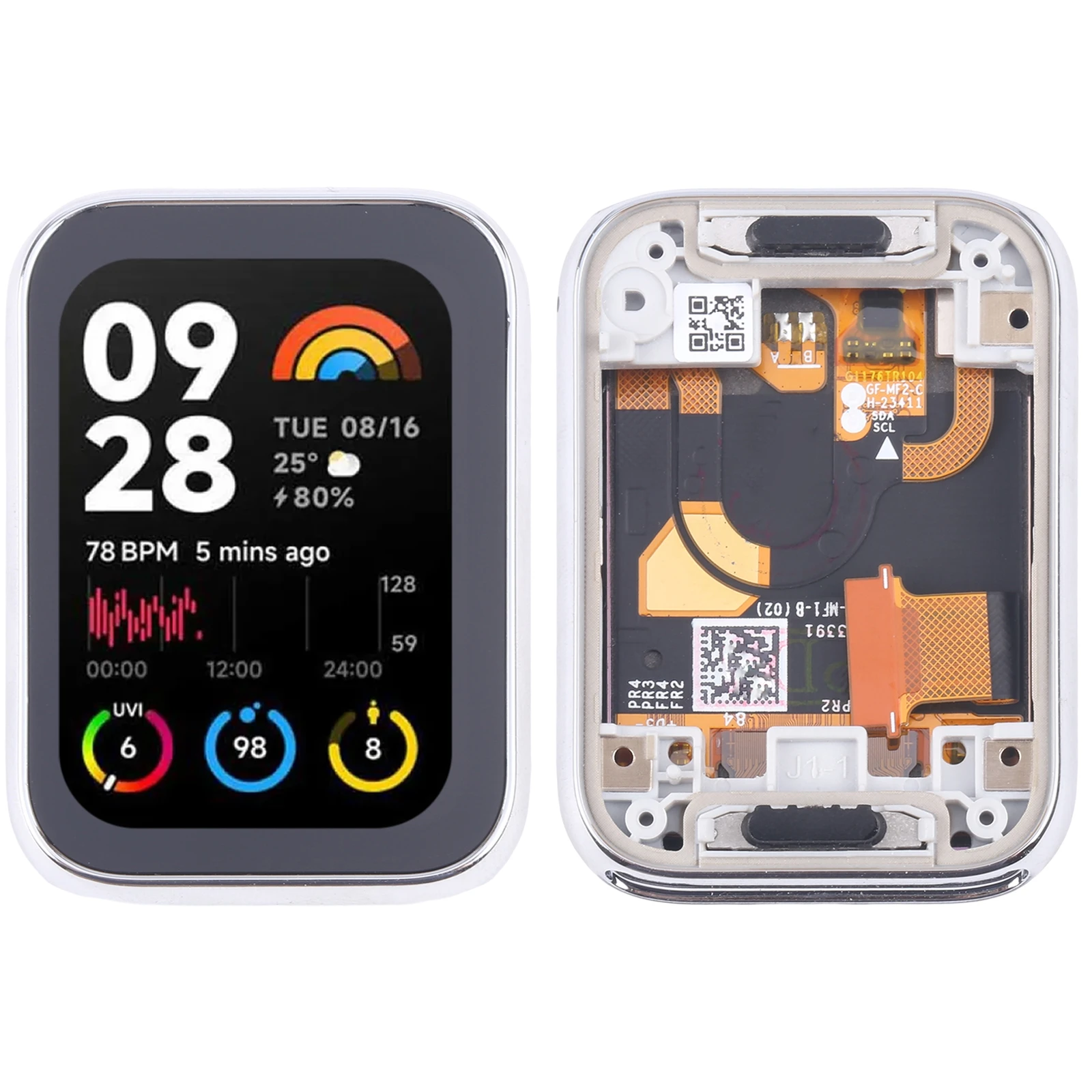 For Xiaomi Mi Band 8 Pro LCD Screen Digitizer Full Assembly with Frame