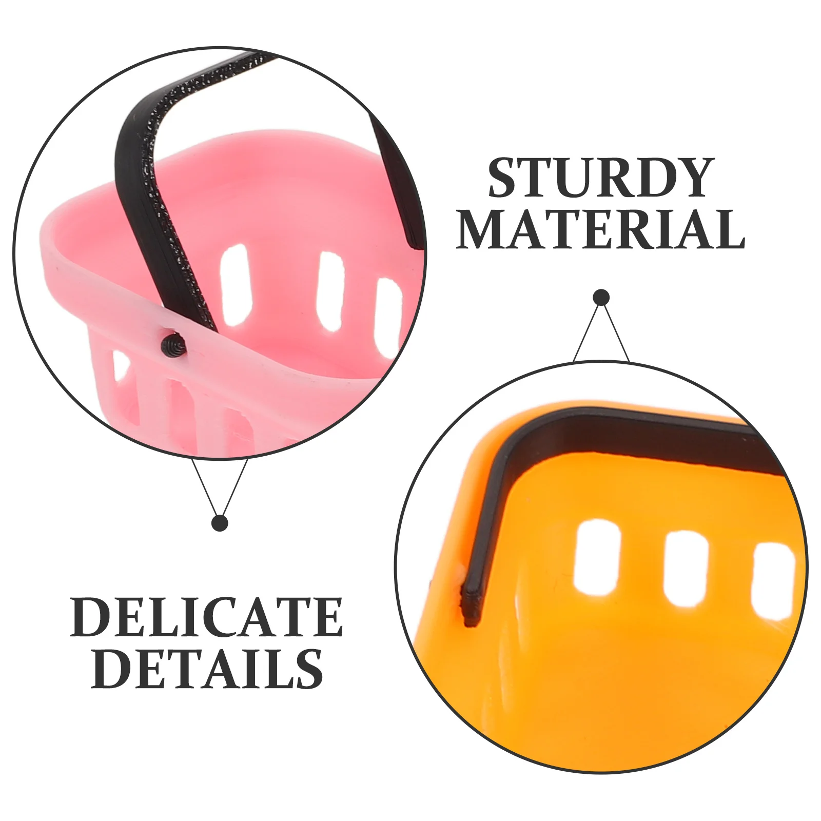 6 قطع من سلة السوبر ماركت الصغيرة خفيفة الوزن ومحمولة للعب التظاهري في الهواء الطلق ومجموعة ألعاب تعليمية إبداعية للتعلم