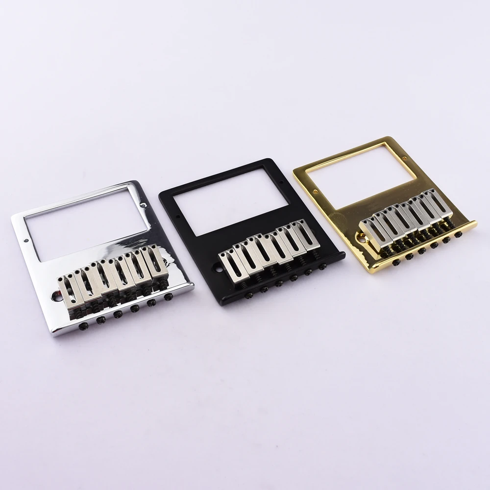 1 Set  Super Quality Humbucker Pickup Fixed Electric Guitar Bridge Stainless Saddle Brass Plate (BK/GD/CR) -  Made in Korea