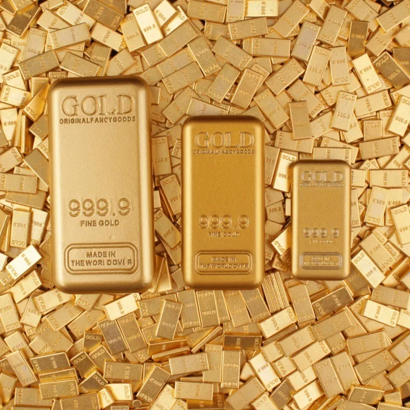 Miniaturowe złote sztabki symulacyjne, złote pestki dyni, złote ingoty, dekoracja domu, prezenty na parapetówkę, rękodzieło