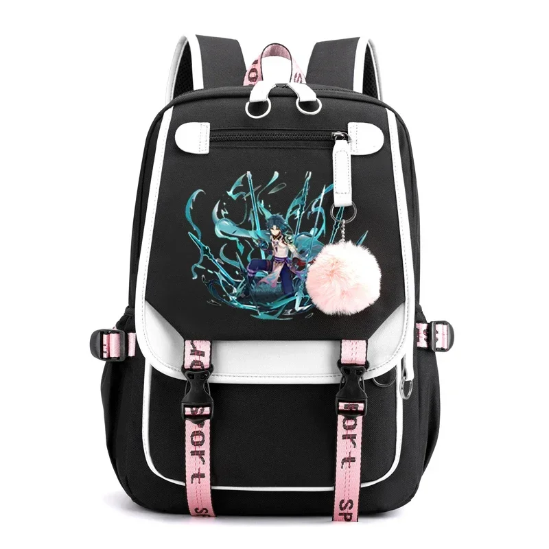 Waterproof Backpack Teenagers Kids Gilrs Children Student School Bags Laptop Backpack Genshin Impact Anime Travel Shoulder Bag