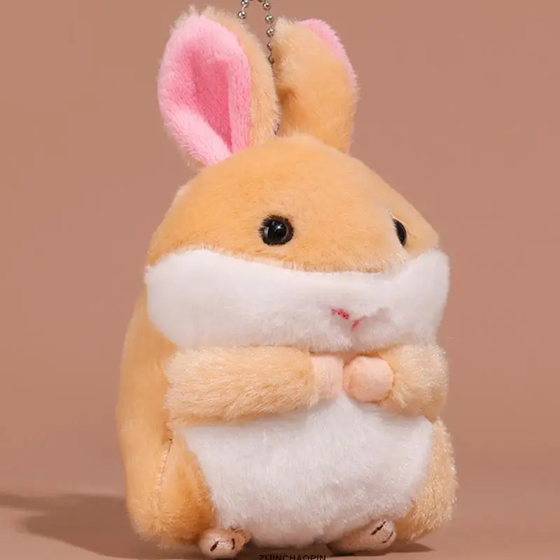 Hamster Plush Stuffed Animal Lovely Hamsters Plush Toys Soft Adorable Doll Hamster Plush Toy Cartoon Animal Charm Pendant