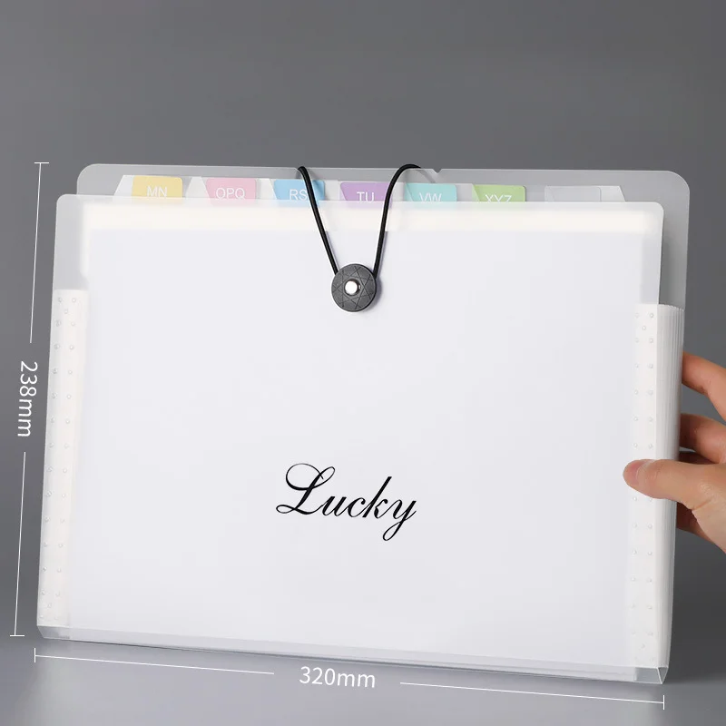 8/12 Pockets Handheld File Folder Organ Box Bag Multifunction Organizer Storage Holder Office Document A4 Paper Folder