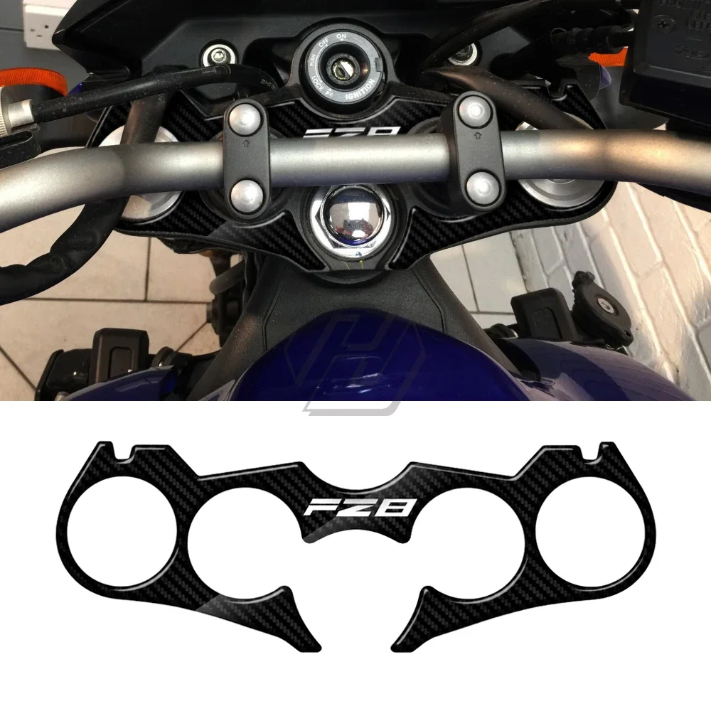 3D Carbon Fiber Triple Tree Yoke Cover Protector Tank Pad for Yamaha FZ8 2010-2014