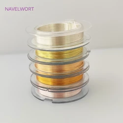 0.2-1mm Copper Wire 5 Color High Quality Gold Plated String Bead Cord For DIY Jewelry Handmade Crafts Wire Accessories Wholesale