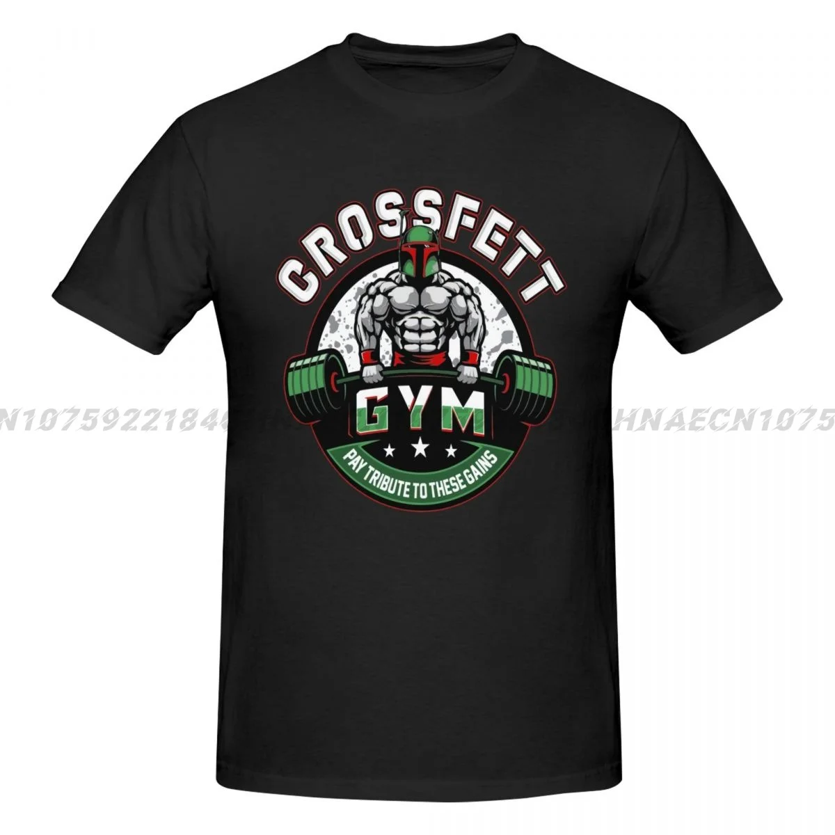 Boba Fett Crossfett Crossfit T Shirt Men\'s Oversize T-shirt Fashion Casual Short Sleeve T-shirt Vintage Cotton T-shirts