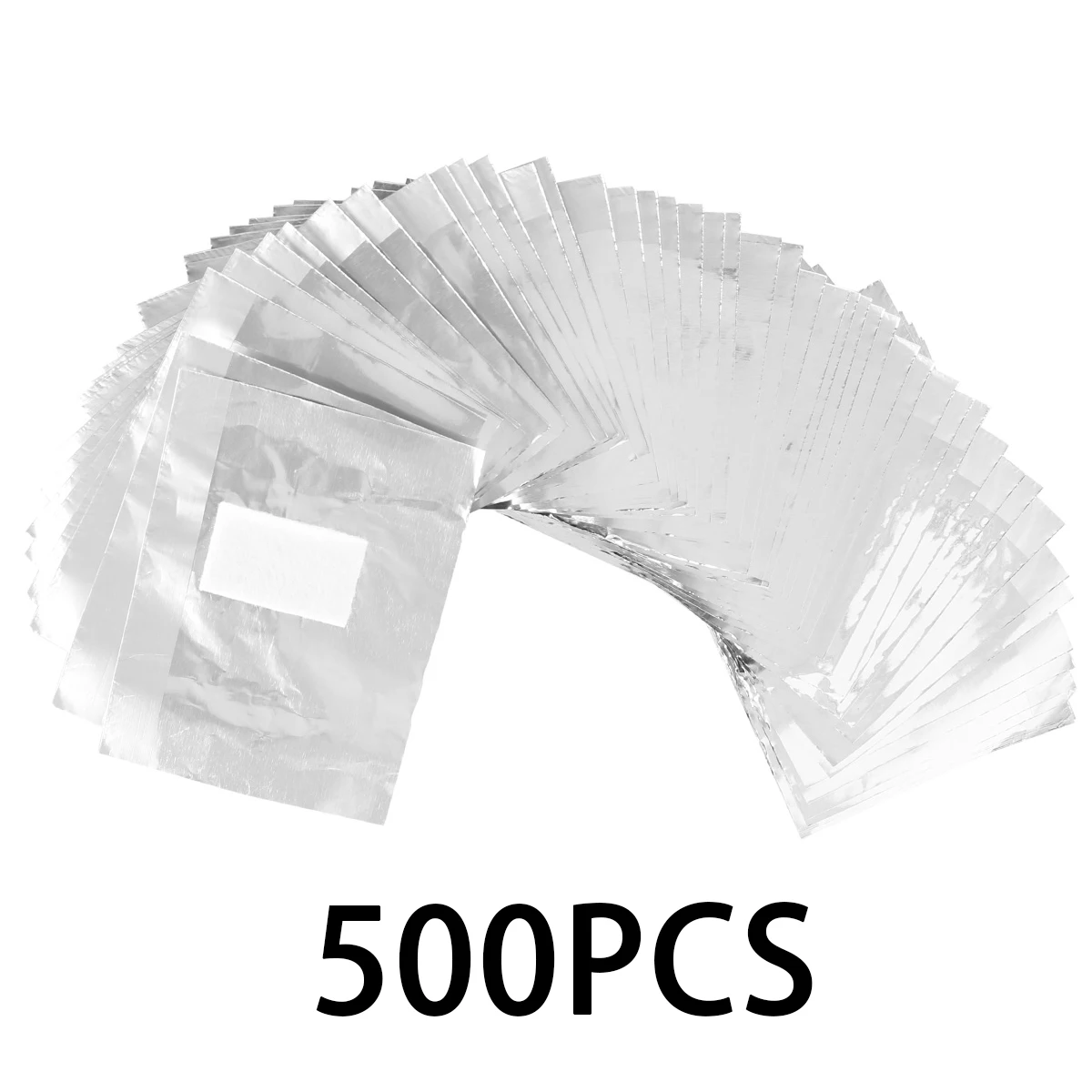 500/1000 Stuks Aluminiumfolie Remover Nail Wraps Losweken Polish Nail Art Folie Gel Polish Acryl Removal Tool met Wattenschijfje