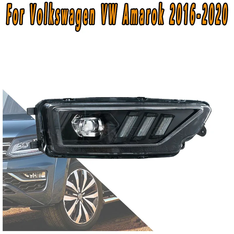 

For Volkswagen VW Amarok 2016-2020 Front Bumper Light Fog Light Driving Light Daytime Running Light With Line White Yellow Blue