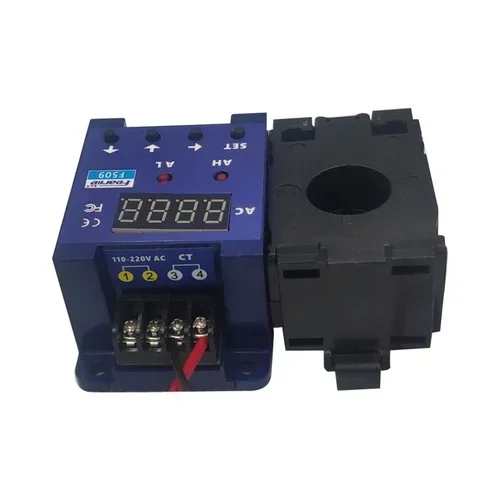 

AC intelligent digital display ammeter upper limit delay controller overload protection current detection linkage 220V