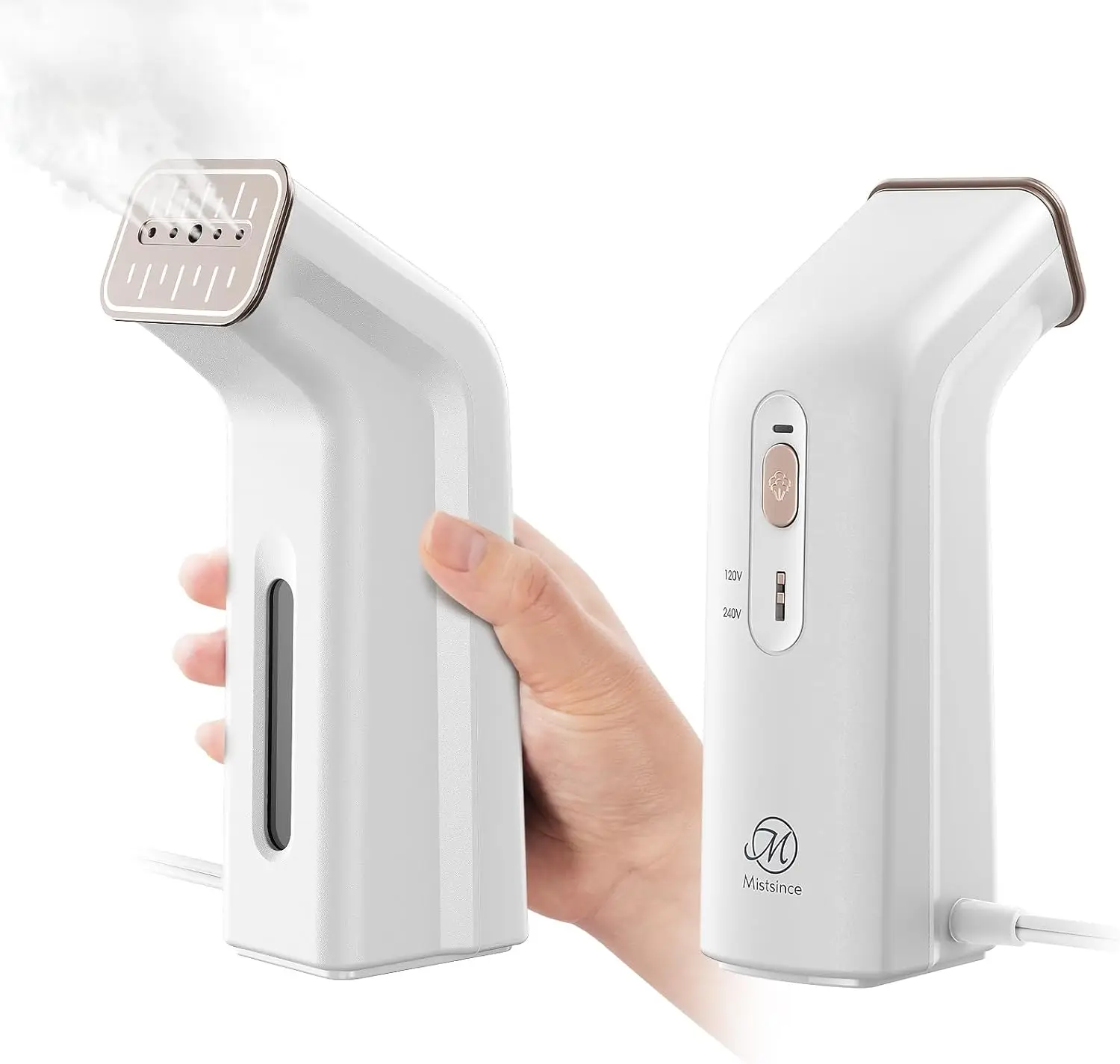 

Travel Steamer For Clothes,100V-240V Dual Voltage Steamer & Iron 2 In 1,Integrated 170ml Tank 25s Fast Heat-Up,1.2lbs