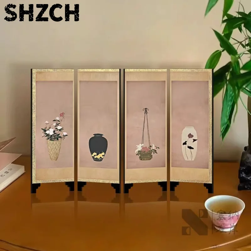 New Chinese Style Tabletop Decor, Acrylic Abstract Decorative Painting, Song Dynasty Aesthetic Screen Panel , Housewarming Gift