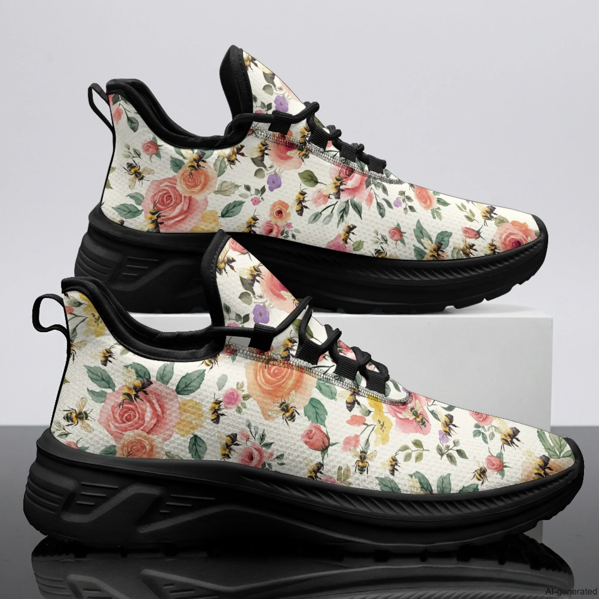 XIXIRIMIDO Womens Walking Shoes Nurse Shoes Nurse Sneakers Floral Print Tenis Masculino De Corrida Barefoot Shoes 35-48
